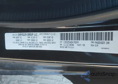 2014 Dodge Avenger Sxt from USA, damaged, VIN 1C3CDZCG4EN176370